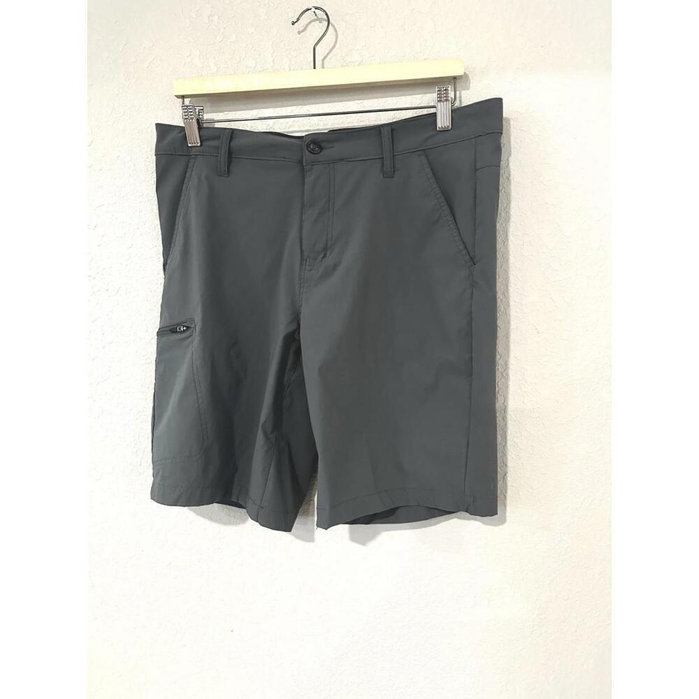 Weatherproof Vintage Men's Gray Hybrid Trail Short Zipper Mesh Pockets W.32